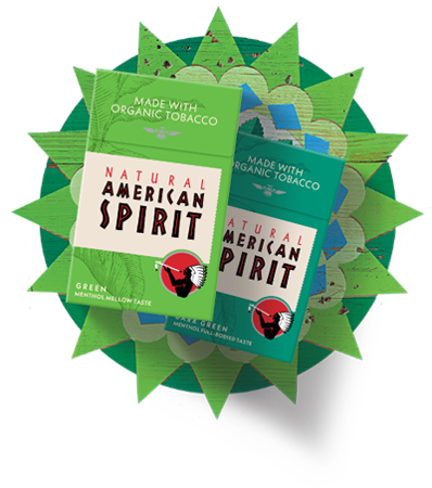 Natural American Spirit Menthol Green and Dark Green